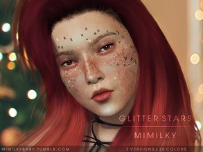 Sims 4 — Mimilky | Glitter Stars by Daerilia — TATTOO category [ArmLowerLeft] ...so you can add all sorts of makeup