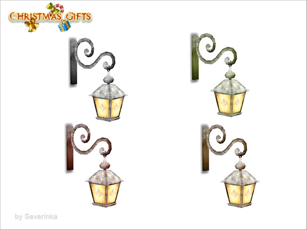 Sims 4 — [Christmas Light] - 02 wall lamp WINTER by Severinka_ — Wall lamp with snow texture From the set 'Christmas