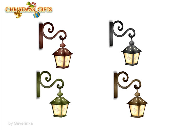 Sims 4 — [Christmas Light] - 02 wall lamp by Severinka_ — Wall lamp From the set 'Christmas Light' 4 colors