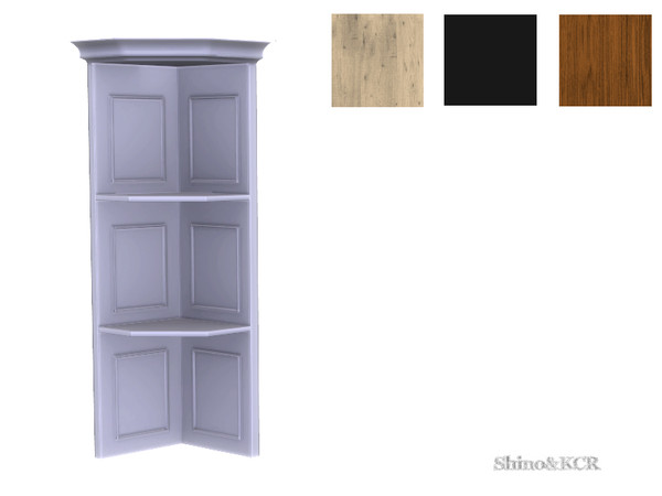 Sims 4 — Kitchen French Country - Cornershelf by ShinoKCR — Kitchenfurniture in French Country Style. find it in