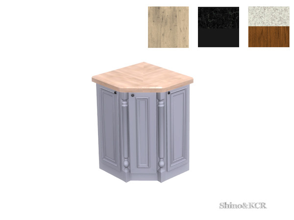 Sims 4 — Kitchen French Country - Cornertable by ShinoKCR — Kitchenfurniture in French Country Style. find it in
