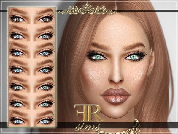 Sims 4 — Eyes N03 by FashionRoyaltySims — Standalone Custom thumbnail 7 colors HQ texture Compatible with HQ Mod Preview