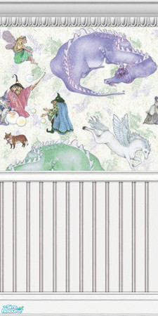 Sims 2 — Enchanted Papers - Bold Collection - 02 by elektra274 — 2 of 12 walls designed to coordinate with my