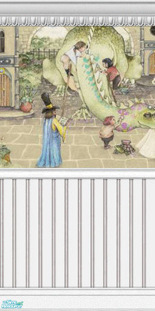 Sims 2 — Enchanted Murals - Muted Collection - 07 by elektra274 — 7 of 12 mural segments designed to coordinate with my