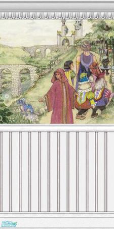 Sims 2 — Enchanted Murals - Muted Collection - 04 by elektra274 — 4 of 12 mural segments designed to coordinate with my