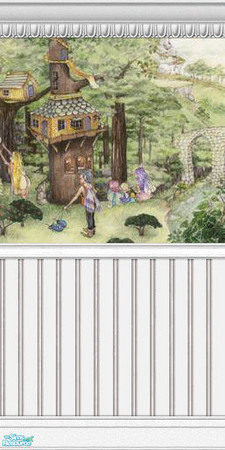 Sims 2 — Enchanted Murals - Muted Collection - 03 by elektra274 — 3 of 12 mural segments designed to coordinate with my