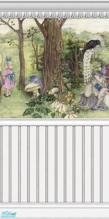 Sims 2 — Enchanted Murals - Muted Collection - 01 by elektra274 — 1 of 12 mural segments designed to coordinate with my