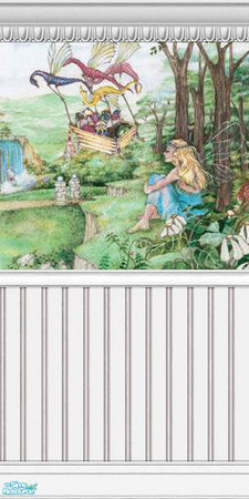 Sims 2 — Enchanted Murals - Bold Collection - 11 by elektra274 — 11 of 12 mural segments designed to coordinate with my