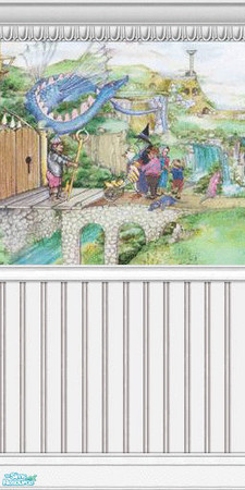 Sims 2 — Enchanted Murals - Bold Collection - 10 by elektra274 — 10 of 12 mural segments designed to coordinate with my