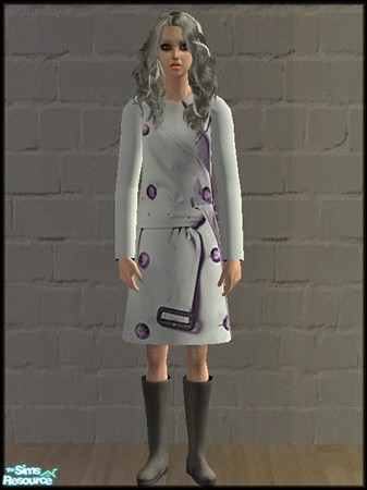 Sims 2 — Raincoat - Blue by Recomecar — A classy and slylish raincoats in blue. New mesh, included.