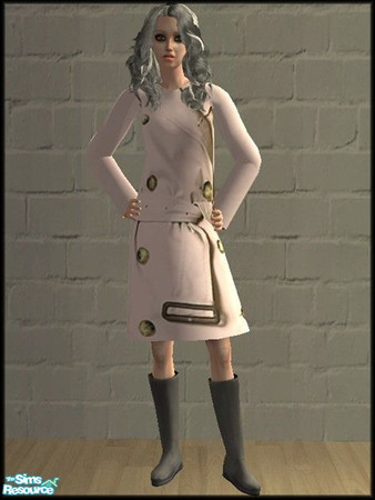 Sims 2 — Raincoat - Pink by Recomecar — A classy and slylish raincoats in pink. New mesh, included. 