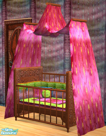 Sims 2 — Indian Inspired Nursery - Fabric Canopy by Simaddict99 — Silk draped fabric canopy - 2 tiles wide. Use with