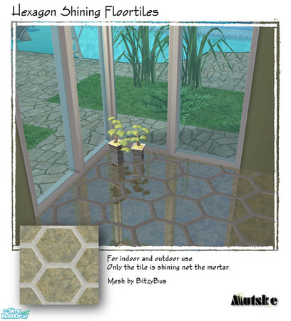 Sims 2 — Spring Floor Hexagon - Sea Green by Mutske — These are recolors from BitzyBus "Floor Mirror - Square".