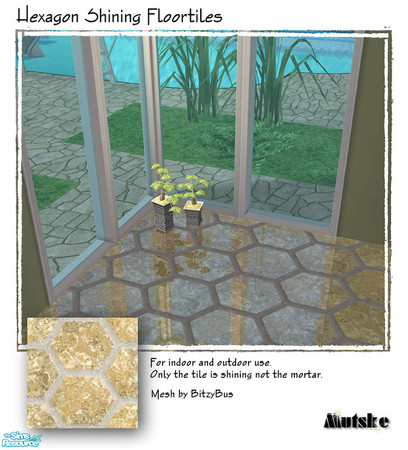 Sims 2 — Spring Floor Hexagon - Orange by Mutske — These are recolors from BitzyBus "Floor Mirror - Square".