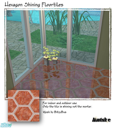 Sims 2 — Spring Floor Hexagon - Onix Pina by Mutske — These are recolors from BitzyBus "Floor Mirror - Square".