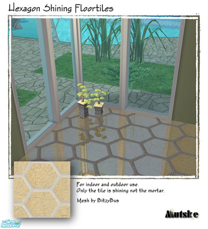 Sims 2 — Spring Floor Hexagon - Cracked by Mutske — These are recolors from BitzyBus "Floor Mirror - Square".