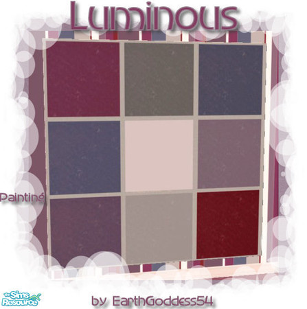 Sims 2 — Luminous Bedroom - Painting by EarthGoddess54 — This painting pulls all the colors of the room together into one