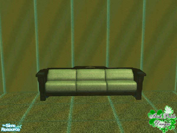 Sims 2 — Greek Green Bedroom - Sofa by Irish Pride — This sofa is constructed from emerald marble and features filled