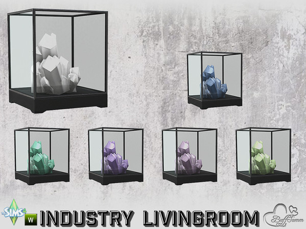 Sims 4 — Livingroom Industry Deco Crystal v3 by BuffSumm — Part of the *Industry Series*