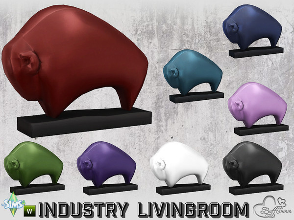 Sims 4 — Livingroom Industry Deco Figurine v2 by BuffSumm — Part of the *Industry Series*