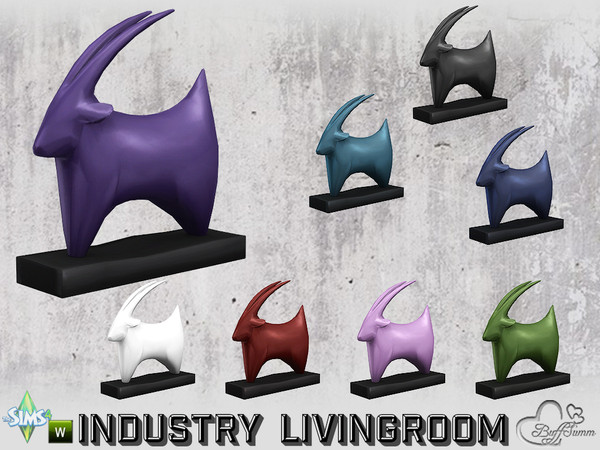 Sims 4 — Livingroom Industry Deco Figurine v3 by BuffSumm — Part of the *Industry Series*
