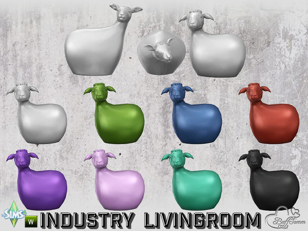Sims 4 — Livingroom Industry Deco Sheep v2 by BuffSumm — Part of the *Industry Series*