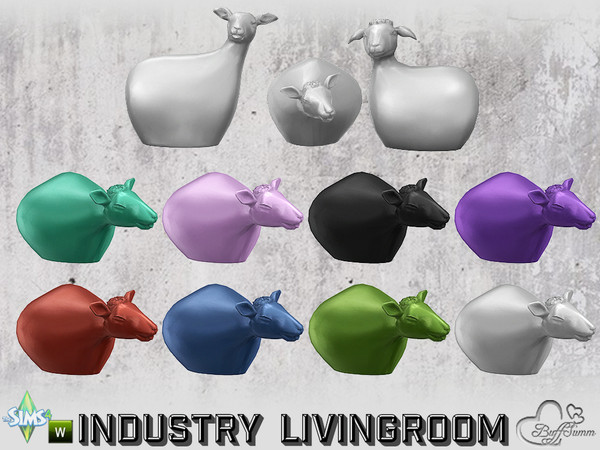 Sims 4 — Livingroom Industry Deco Sheep v3 by BuffSumm — Part of the *Industry Series*