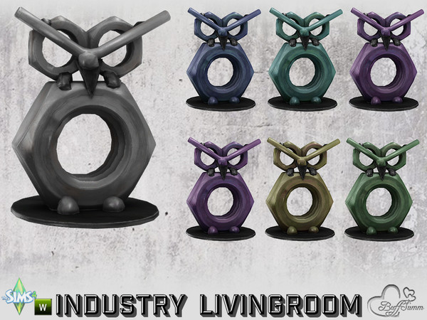 Sims 4 — Livingroom Industry Deco Screwed Owl by BuffSumm — Part of the *Industry Series*