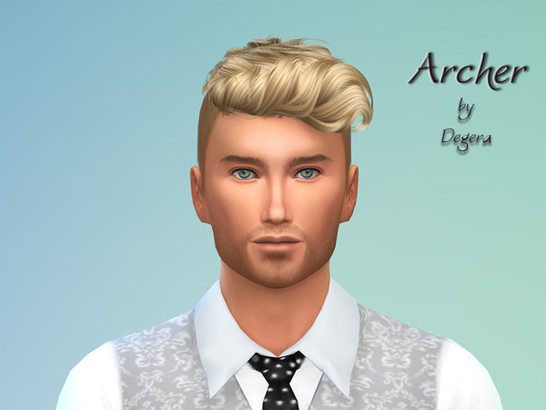 Sims 4 — Archer by Degera — Archer's a serial romantic. Too busy with work, he's the love 'em and leave 'em type. But