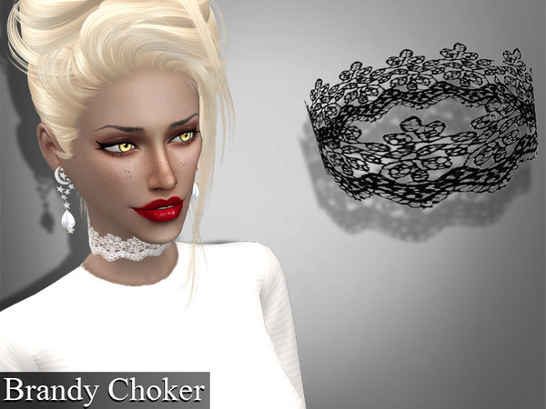 Sims 4 — Genius Brandy Choker by Genius6662 — - New Mesh - All Lods - 2 Colors - Custom Thumbnail