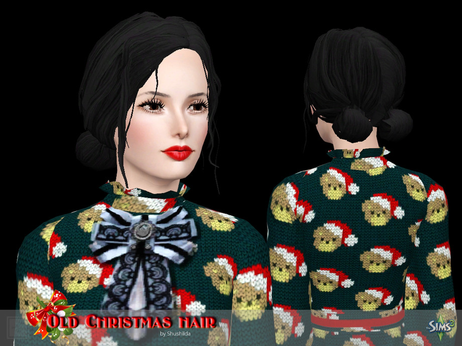 Sims 3 - Hair Christmas roses by Shushilda2 - Conversion and completion of ...