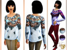 Sims 4 — Sweatshirt by Julia7948julia — Sweatshirt for everyday wear Color:blue and pink