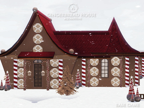 Sims 3 — Gingerbread House by Aquarhiene — Christmas Gingerbread house for your simmies! Interior contains: Kitchen with