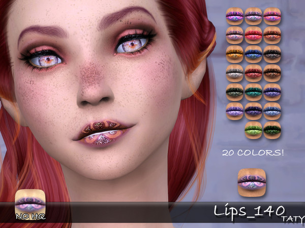 Sims 4 — [Ts4]Taty_Lips_140 by tatygagg — - Female - Human, Alien - Teen to Elder - Hq compatible
