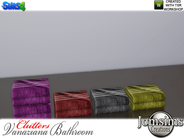 Sims 4 — vanaziana bathroom clutters towels deco by jomsims — vanaziana bathroom clutters towels deco