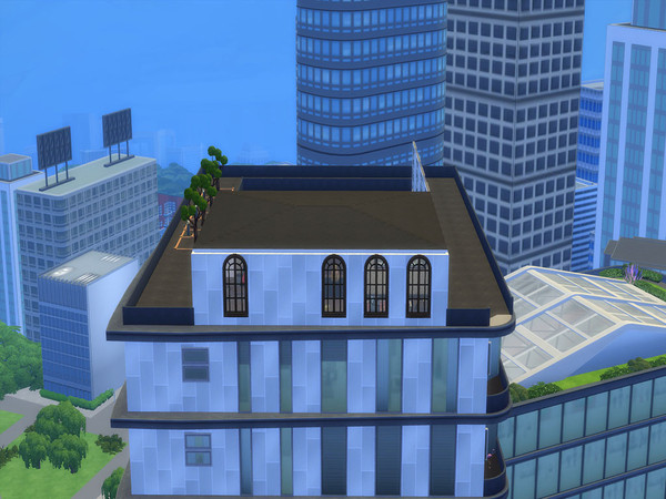 Sims 4 — Chiron Building (No CC) by Malwa12162 — I recreated Adam Jensen's apartment from Deus Ex Human Revolution. It