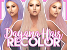 Sims 4 — Dayana Hair Recolor - mesh needed by pastelsimsyoutube — - 8 New colors - HQ Compatible - Recolor of