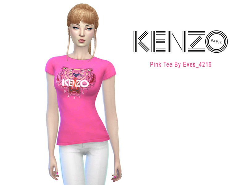 Sims 4 The Sims Resource | Designer Tee Pink for Female by TSR Creator