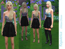 Sims 4 — Rega Glitter Dress by Regadelica2 — Glittery Dress in Silver, Rose gold, Purple and Blue