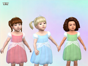Sims 4 — Baby Princess Set by alin2 — This is a set with a dress and tiara for your little sims, i.e. toddlers. The tiara
