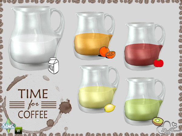 Sims 4 — Time for Coffee Milk-/Juicecan by BuffSumm — Part of the *Time for Coffee Deco Set*