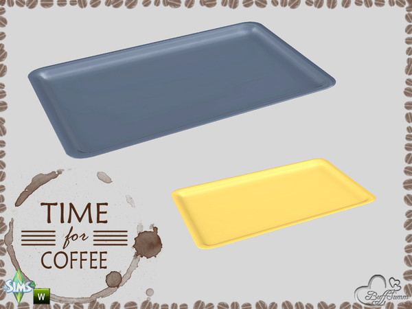 Sims 4 — Time for Coffee Tray by BuffSumm — Part of the *Time for Coffee Deco Set*