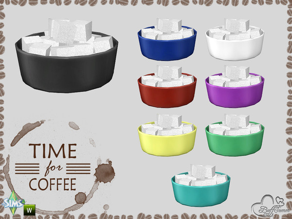 Sims 4 — Time for Coffee Sugar Cubes (white) by BuffSumm — Part of the *Time for Coffee Deco Set*