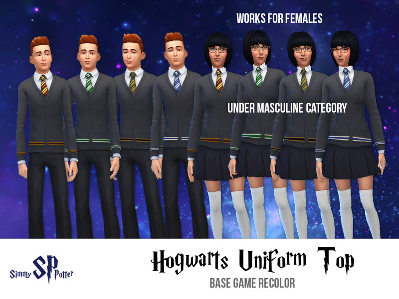 a menudo Corte ceja The Sims Resource - Simmy Potter's Hogwarts Uniform top