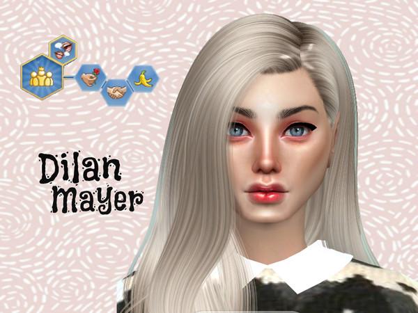 Sims 4 — Dilan Mayer by WiceOwl — This is Dilan Mayers. She dreams of becoming the head of the most popular club. She is