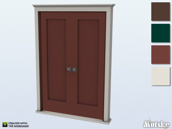 Sims 4 — Queen Anne Door Privat 2x1 by Mutske — This door is part of the Queen Anne Constructionset. Made by Mutske. 