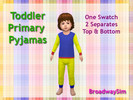 Sims 4 — Toddler Pyjamas - Primary Colors by MeliDeeSimmer — I decided toddlers needed more clothes. This is a top and a