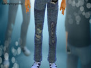 Sims 4 — Denim Ripped Jeans Male YA/A by HarmonyySims — my first creation, I hope you enjoy :3 This is a base game