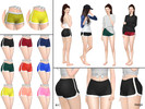 Sims 4 — [megu] AA Running Shorts by Megucho — have 9 colors. (base game mesh)