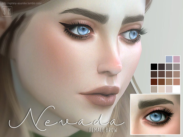Sims 4 — [ Nevada ] - Female Brows by Screaming_Mustard — A set of full modern female brows. For females, child +. With